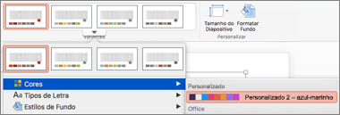 Apontar para Cores