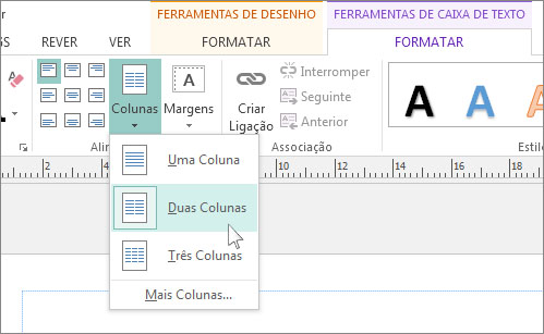 Criar duas publicações de coluna