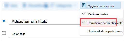 Use a barra de ferramentas do evento para bloquear o encaminhamento