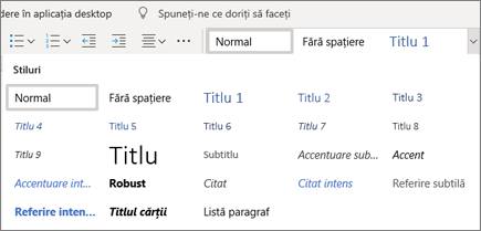 Utilizarea stilurilor