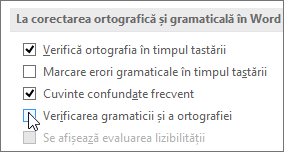 Casetele de selectare Gramatică