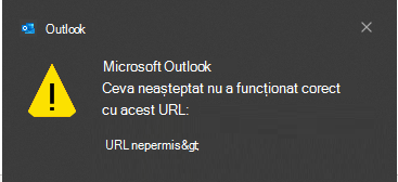 Outlook Ceva neașteptat nu a funcționat corect