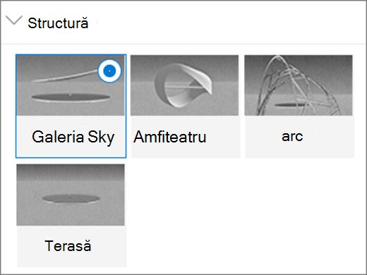 Opțiuni structură