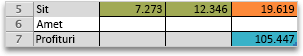 Example Solver evaluation with new values