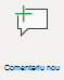 Butonul Comentariu nou din Visio.