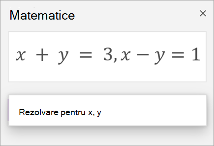 O ecuație de sistem scrisă cu virgulă