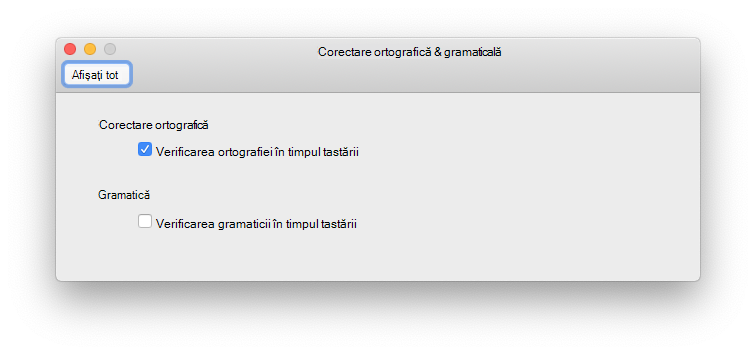 Verificarea ortografiei ca preferință de tip