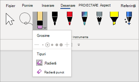 Instrument Radieră punct