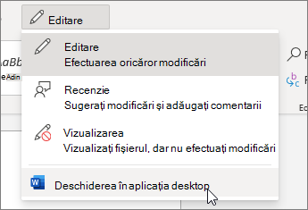 Deschideți în aplicația desktop