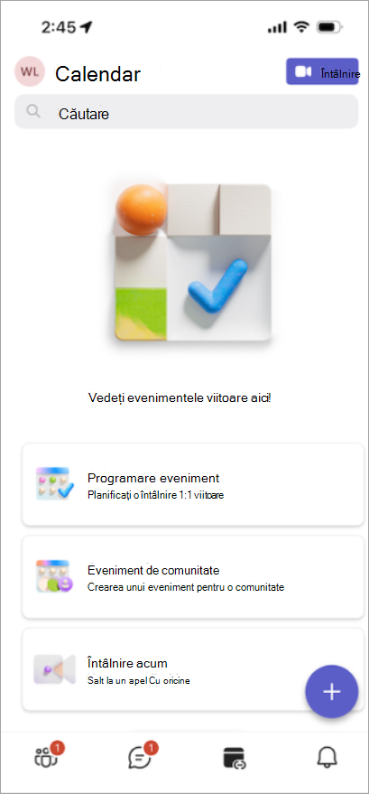 Organizați întâlniri, evenimente de comunitate și altele din fila Calendar nou proiectată.