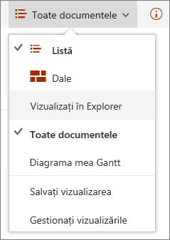 Vizualizări SharePoint Online în Internet Explorer 11