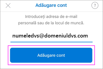 Introduceți adresa dvs. de e-mail