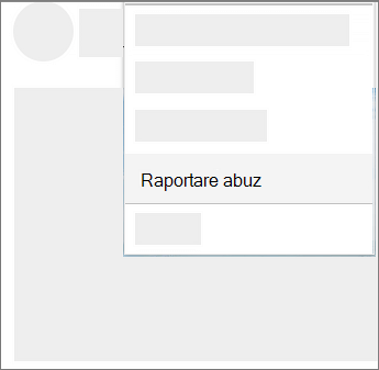 Captură de ecran cu raportarea abuzurilor în OneDrive