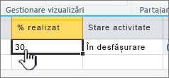 Setarea stării totale a procentului și taslk