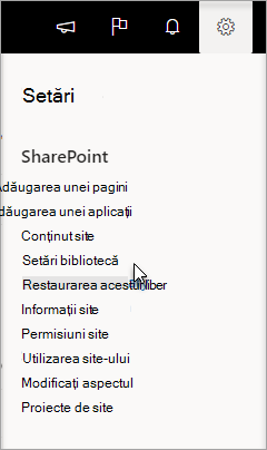 Settings menu with Library Settings selected