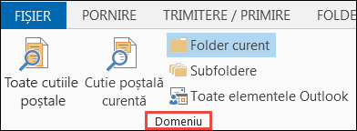 Selectați domeniul pentru a restrânge rezultatele căutării