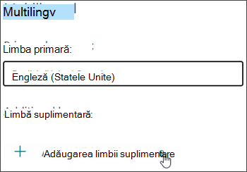 Adăugarea unei limbi