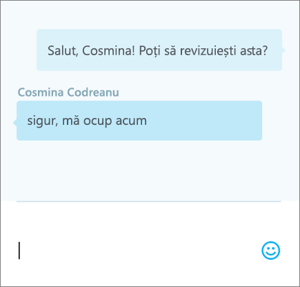 Discuțiile pe chat într-un document - 3