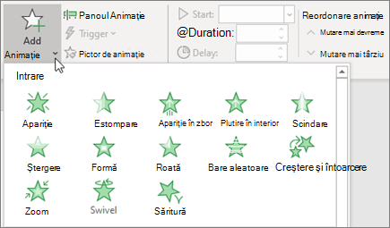 Office 365 PowerPoint - Adăugare animație