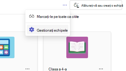 gestionați echipele