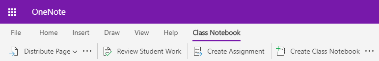 Captură de ecran a filei blocnotes școlar din OneNote pentru web