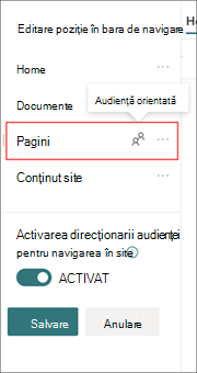 Confirmarea direcționării publicului de navigare