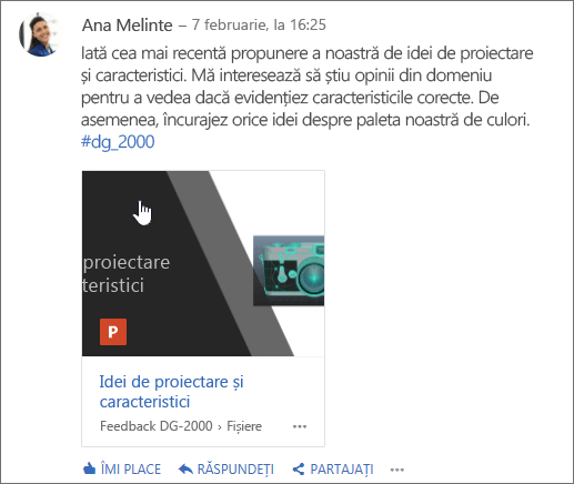 Faceți clic oriunde într-un fișier pentru a-l previzualiza, a-l deschide sau a-l descărca