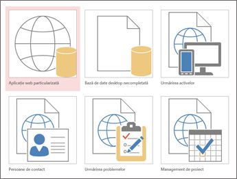 Vizualizarea Șabloane de pe ecranul de pornire din Access
