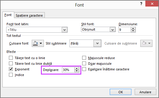 Afișează caseta de dialog Font în PowerPoint