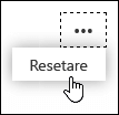 Opțiunea de resetare pentru ramificare