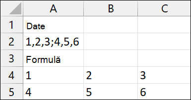 Excel TextSplit Exemplul 2