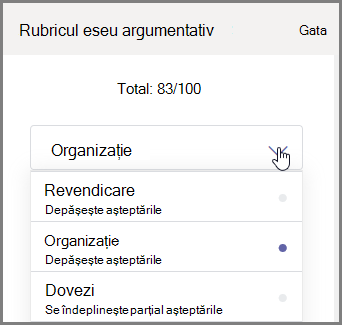 Selectați secțiunea din tema pentru acasă a elevului/studentului în clasa a II-a