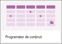 Șablon listă programator de conținut