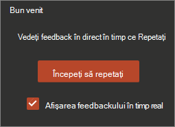 Faceți clic pe Pornire repetare