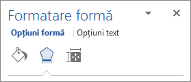 Fila Efecte din panoul Formatare formă