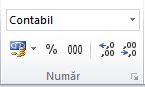 Grupul Număr din fila Pornire