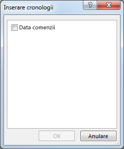 Caseta de dialog Inserare cronologii