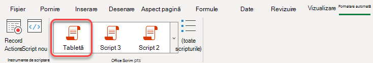 Galerie de scripturi Office