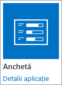 Pictograma aplicației Anchetă inclusă în SharePoint