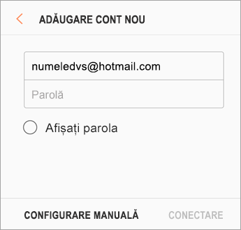 Adresa de e-mail și parola