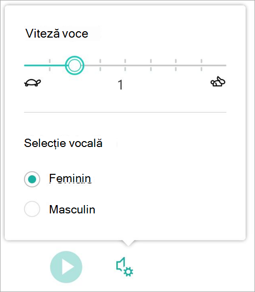 Viteza vocii și genul immersive Reader