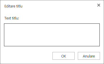 Caseta Editare titlu