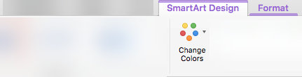 Изменение цветов графического элемента SmartArt