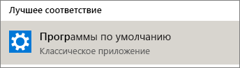 Программы по умолчанию в Windows