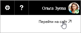 Снимок экрана: кнопка "Перейти на сайт" на веб-сайте OneDrive.