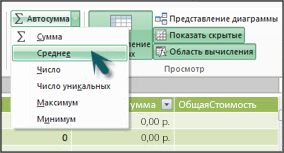 Автосуммирование в PowerPivot