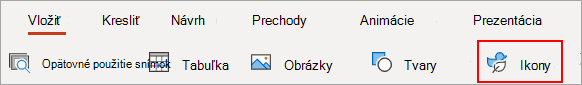Vyberte ikony.