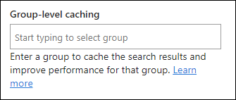 Ukážka možnosti Povoliť ukladanie do vyrovnávacej pamäte pre skupinu.