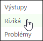 Položka Riziká na paneli Rýchle spustenie