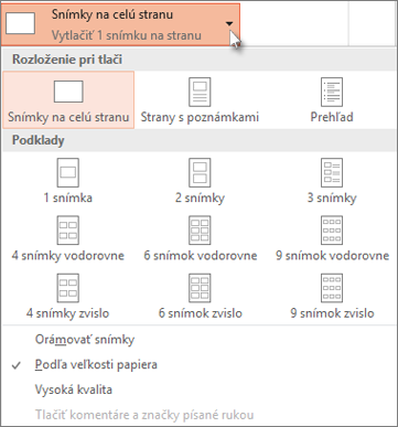 Vyberte rozloženie tlače